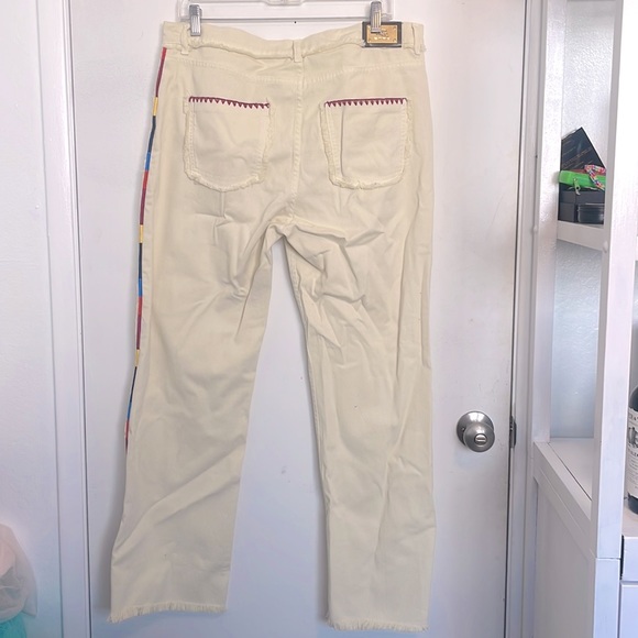 Etro Jeans beige with colored stitching - Picture 2 of 8